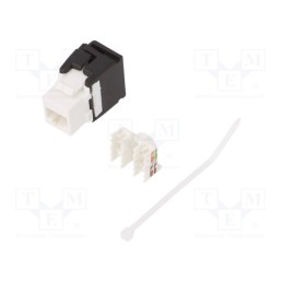 10 pcs : NK4028 - Socket, RJ45, Cat: 5e,6, Keystone,unshielded,PoE,PoE+,PoE++