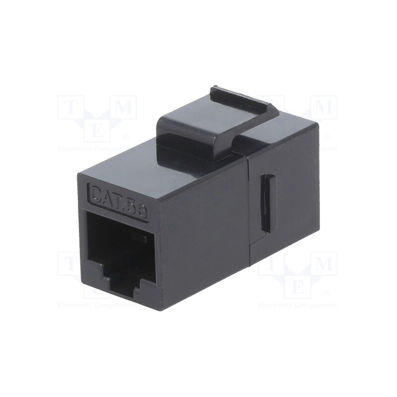 10 pcs : NK4030 - Socket, coupler, Cat: 5e, Keystone,PoE,PoE+, Layout: 8p8c, black