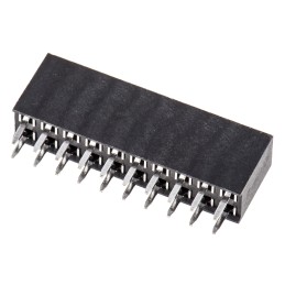 100 pcs - HARWIN Straight Through Hole Mount PCB Socket, 20-Contact, 2-Row, 2.54mm Pitch, Solder Termination