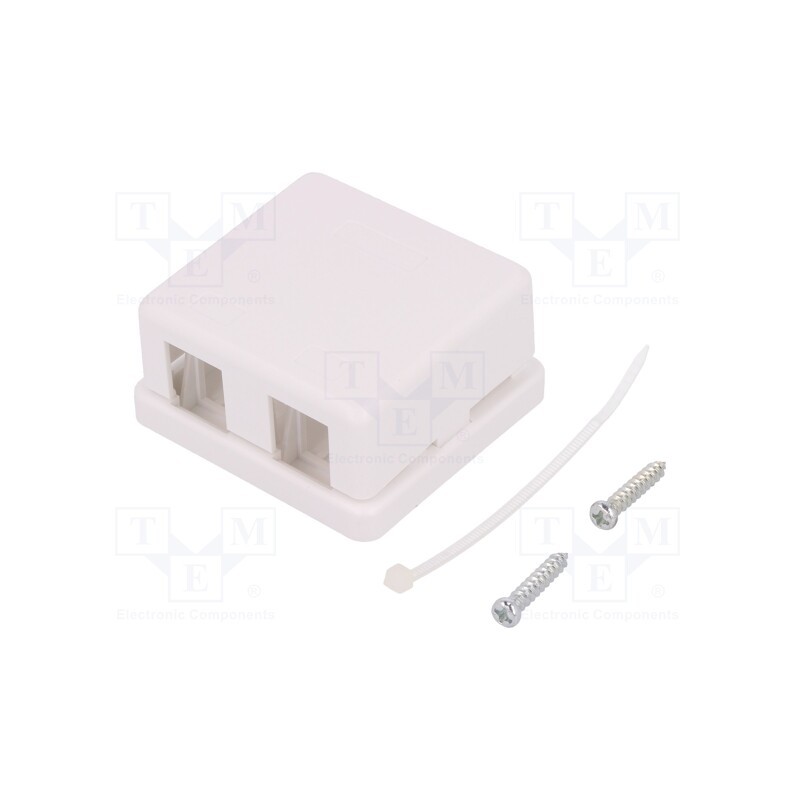 10 pcs : NK4036 - Socket, case, Keystone, white, surface-mounted, female