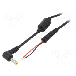 10 pcs : AK-SC-05 - Cable, 2x0.5mm2, wires,DC 5,5/3,0 plug, straight, black, 1.2m