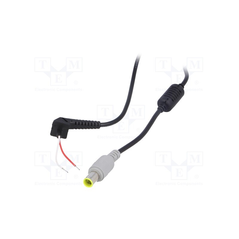 10 pcs : AK-SC-09 - Cable, 3x0.5mm2, wires,DC 7,9/5,5 plug, straight, black, 1.2m