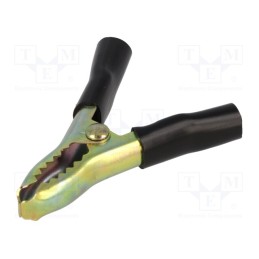 10 pcs : - Crocodile clip, 15A, Grip capac: max.25mm, Overall len: 65mm