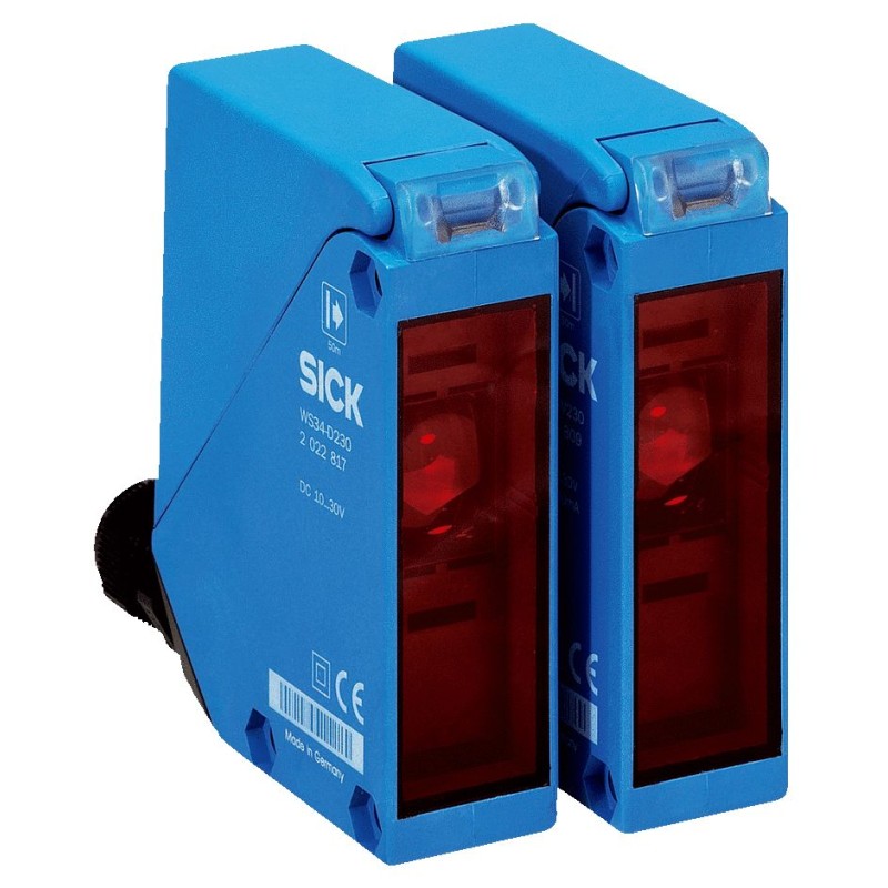 1 pcs - Sick Through Beam Photoelectric Sensor, Rectangular Sensor, 60 m Detection Range