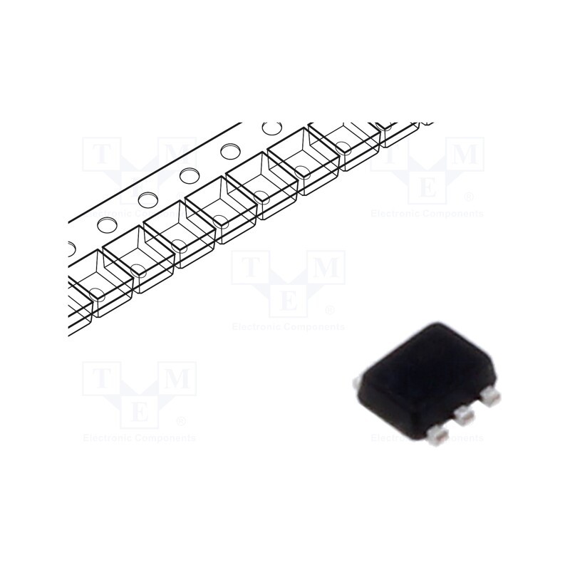 10 pcs : ESDALC6V1P6 - Diode: TVS array, 6.1V, 30W, SOT666IP, Ch: 4
