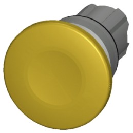 1 pcs - Siemens 3SU1 Series Yellow Momentary Push Button Head, 22mm Cutout, IP66, IP67, IP69K