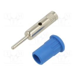 10 pcs : 64.3011-23 - Socket, 4mm banana, 25A, 30VAC, 60VDC, blue, nickel plated