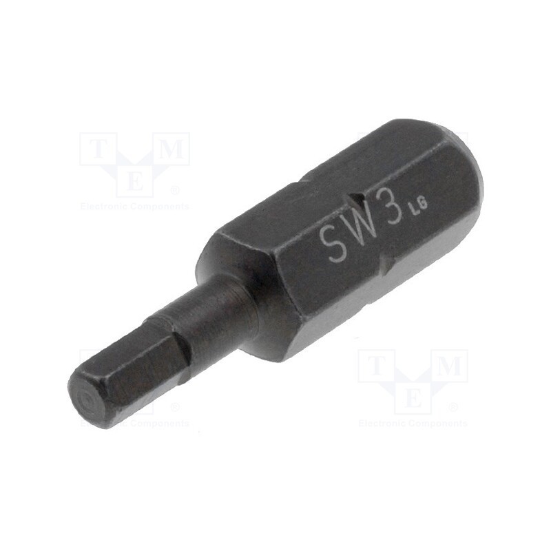 10 pcs : T4560 HEX30 - Screwdriver bit, hex key, HEX 3mm, Overall len: 25mm