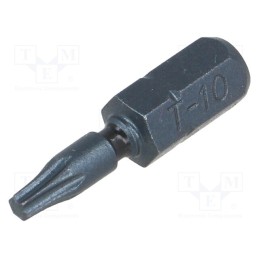 10 pcs : T4560 TX10 - Screwdriver bit, Torx®, TX10, Overall len: 25mm