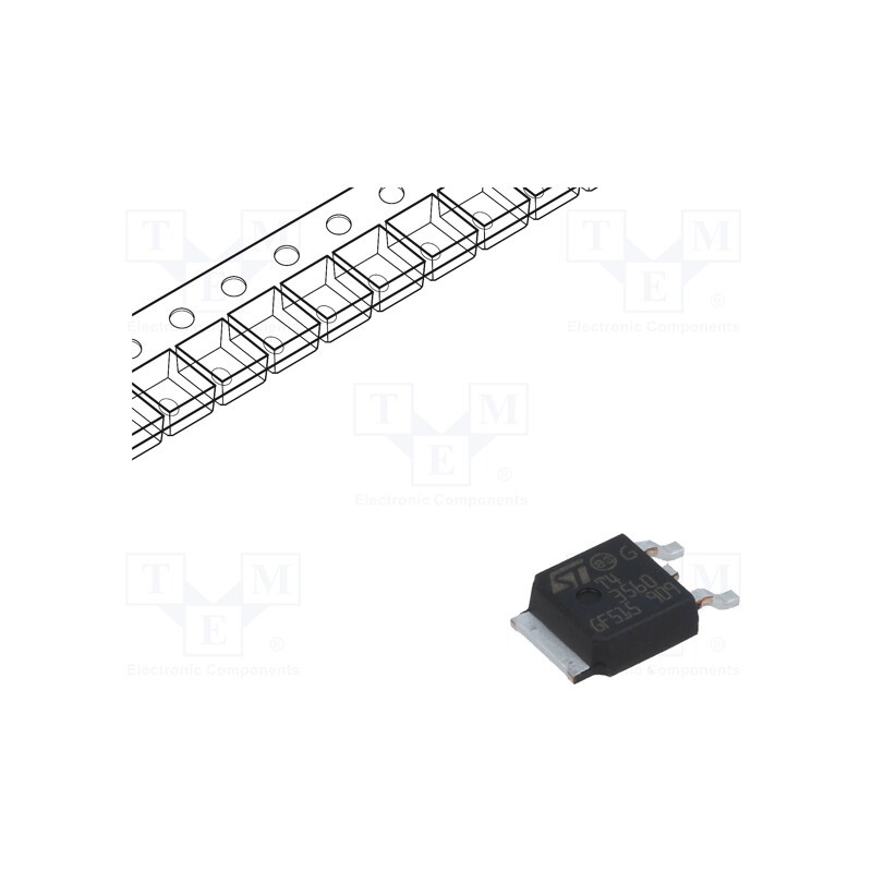 10 pcs : T435-600B-TR - Triac, 600V, 4A, DPAK, Igt: 35mA