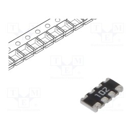 500 pcs : TC164-JR-071KL - Resistor network: Y, SMD, 1kΩ, ±5%, 62.5mW, No.of resistors: 4