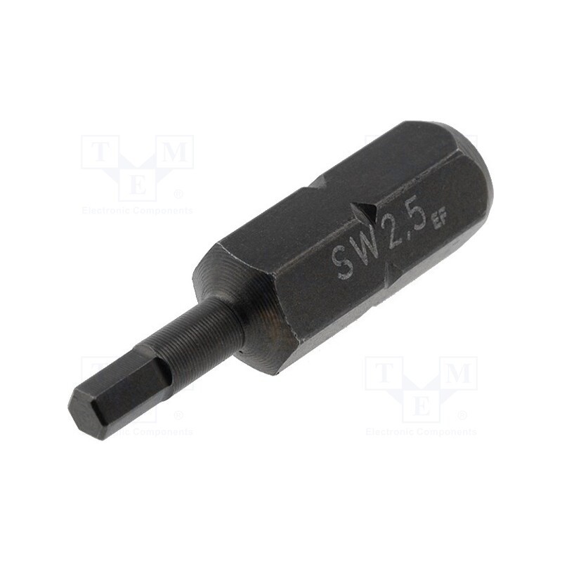 10 pcs : T4560 HEX25 - Screwdriver bit, hex key, HEX 2,5mm, Overall len: 25mm