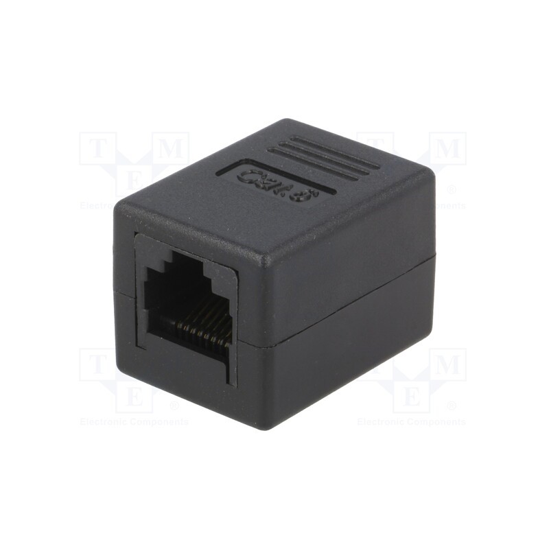 10 pcs : NP0034A - Socket, coupler, Cat: 6, unshielded, Layout: 8p8c, RJ45 socket x2