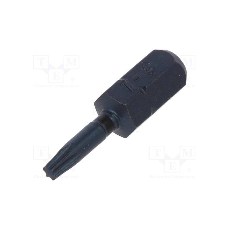 10 pcs : T4560 TX09 - Screwdriver bit, Torx®, TX09, Overall len: 25mm