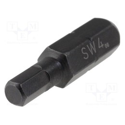 10 pcs : T4560 HEX40 - Screwdriver bit, hex key, HEX 4mm, Overall len: 25mm