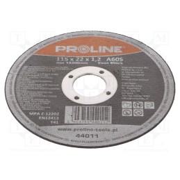 10 pcs : 44011 - Cutting wheel, Ø: 115mm, Øhole: 22mm, Disc thick: 1.2mm