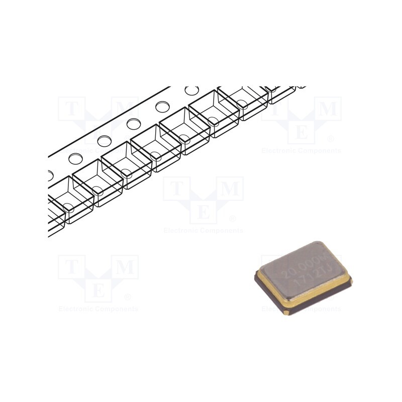 10 pcs : LFXTAL055998CUTT - Resonator: quartz, 20MHz, 8pF, SMD, 3.2x2.5x0.8mm