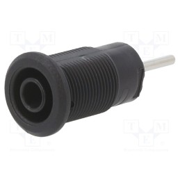 10 pcs : 23.5049-22 - Socket, 4mm banana, 24A, 1kV, red, gold-plated, on panel