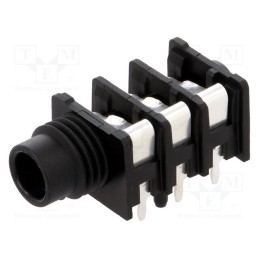 20 pcs : NRJ6HH - Socket, Jack 6,3mm, female, ways: 3, angled 90°, THT