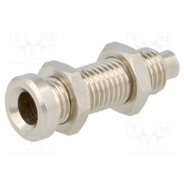 10 pcs : 3110-I - Socket, 4mm banana, 36A, 60VDC, L: 23mm, Cutout: Ø6mm, -20÷80°C, 5mΩ