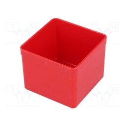 20 pcs : W-456310 - Box, polystyrene, red, 54x54x45mm, EuroPlus Insert 45