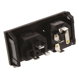 1 pcs - Bulgin C13, C14 Snap-In IEC Connector Male, 10A, 250 V, Fuse Size 5 x 20mm