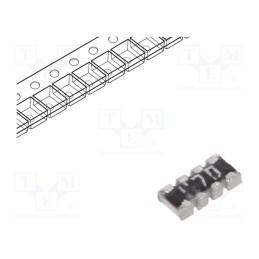 500 pcs : YC124-JR-0747RL - Resistor network: Y, SMD, 47Ω, ±5%, 62.5mW, No.of resistors: 4