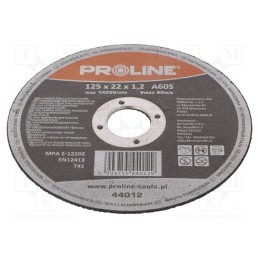 10 pcs : 44012 - Cutting wheel, Ø: 125mm, Øhole: 22mm, Disc thick: 1.2mm
