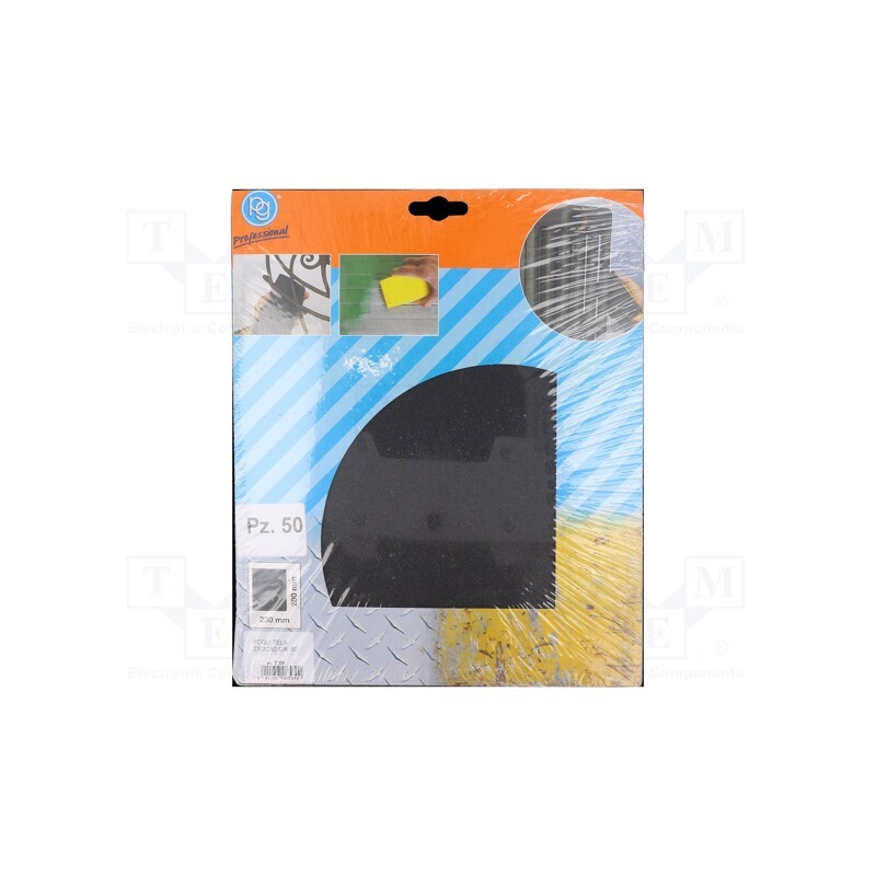 10 pcs : T.05 - Cleaning cloth: sandpaper, Granularity: 80, 230x280mm