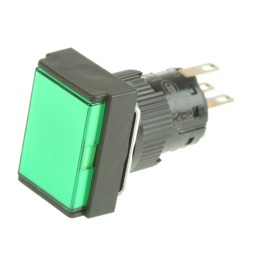 1 pcs - Schneider Electric Harmony XB6E Series Illuminated Push Button, Spring Return, Panel Mount, 16mm Cutout, SPDT, Green