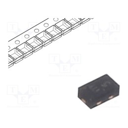 50 pcs : ESD7551N2T5G - Diode: TVS, 0.25W, 5V, CASE714AB,X2DFN2, , Ch: 1