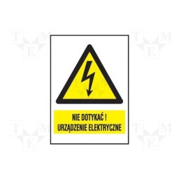 10 pcs : 1EOA105/148PCV - Safety sign, warning, PVC, W: 105mm, H: 148mm
