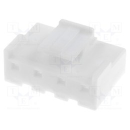 10 pcs : NVR-04 - Plug, wire-board, female, 5mm, PIN: 4, white, Type: w/o contacts