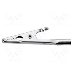 10 pcs : AK 305 NI - Crocodile clip, 16A, 70VDC, max.8mm, Connection: 4mm socket, 33VAC