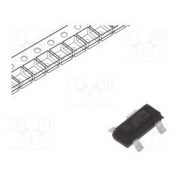 20 pcs : BF2040E6814HTSA1 - Transistor: N-MOSFET, unipolar, RF, 8V, 40mA, 200mW, SOT143, SMT
