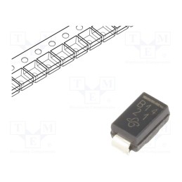 50 pcs : B140-E3/61T - Diode: Schottky rectifying, SMD, 40V, 1A, SMA,