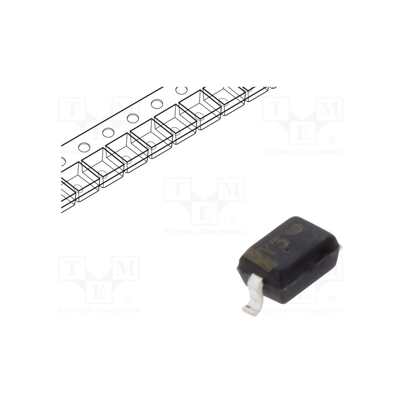 50 pcs : MM3Z3V3ST1G - Diode: Zener, 0.3W, 3.3V, SMD, , SOD323, single diode