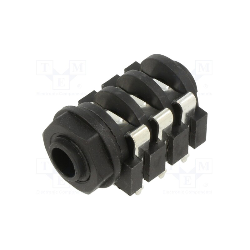 10 pcs : NYS216 - Socket, Jack 6,3mm, stereo,with on/off switch, ways: 3