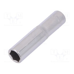 10 pcs : YT-1419 - Socket, 6-angles,socket spanner, HEX 8mm, 1/4', 50mm