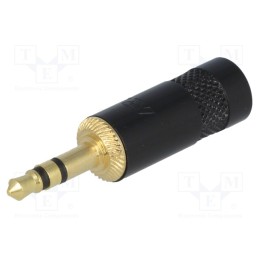 10 pcs : NYS231BG - Plug, Jack 3,5mm, male, stereo, ways: 3, straight, for cable, 4mm