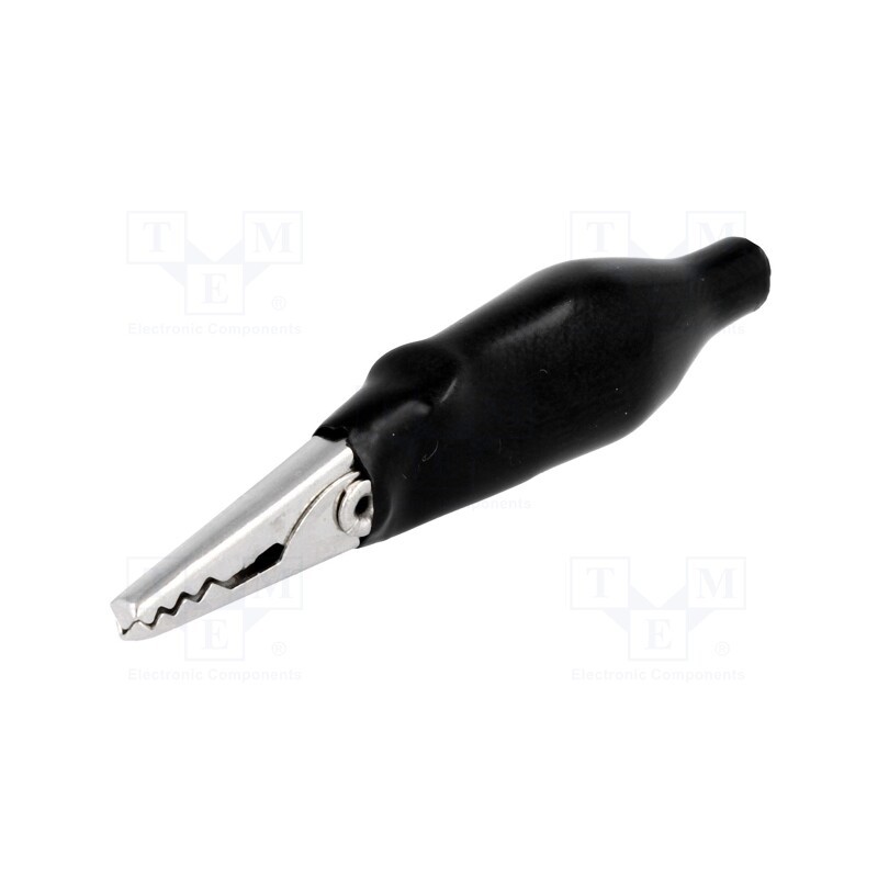 50 pcs : - Crocodile clip, 60VDC, Grip capac: max.6mm, Overall len: 36.5mm