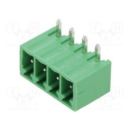 10 pcs : OQ0412510000G - Pluggable terminal block, 3.5mm, ways: 4, angled 90°, socket, male