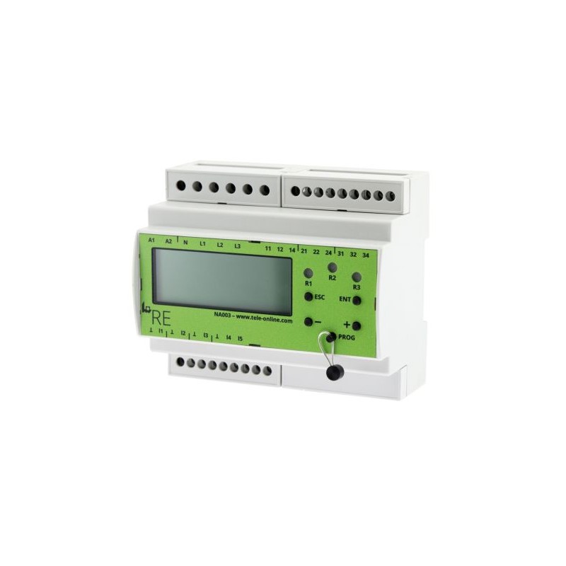 1 pcs - Tele Frequency, Voltage Mains and System Protection, 3 Phase, DIN Rail