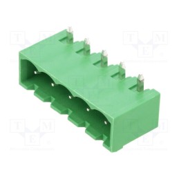 10 pcs : OQ0571510000G - Pluggable terminal block, 5mm, ways: 5, angled 90°, socket, male