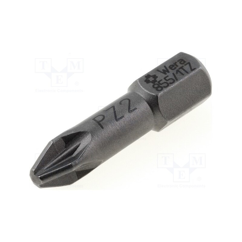 10 pcs : 5056815001 - Screwdriver bit, Pozidriv®, PZ2, Overall len: 25mm, TORSION
