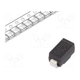 10 pcs : GF1M-E3/67A - Diode: rectifying, SMD, 1kV, 1A, DO214BA, Ufmax: 1.2V, Ifsm: 30A