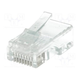 10 pcs : P 129 - Plug, RJ45, PIN: 8, unshielded, gold-plated, Layout: 8p8c, 26AWG
