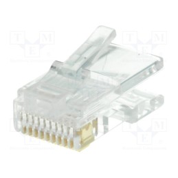 10 pcs : P 303 - Plug, RJ50, PIN: 10, unshielded, gold-plated, Layout: 10p10c, IDC