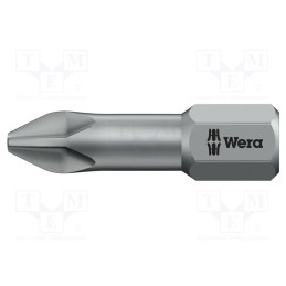 10 pcs : 5056510001 - Screwdriver bit, Phillips, PH2, Overall len: 25mm, TORSION