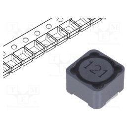 20 pcs : PCS127MT121 - Inductor: wire, SMD, 120uH, 1.6A, 250mΩ, ±20%, 12x12x8mm, -40÷125°C